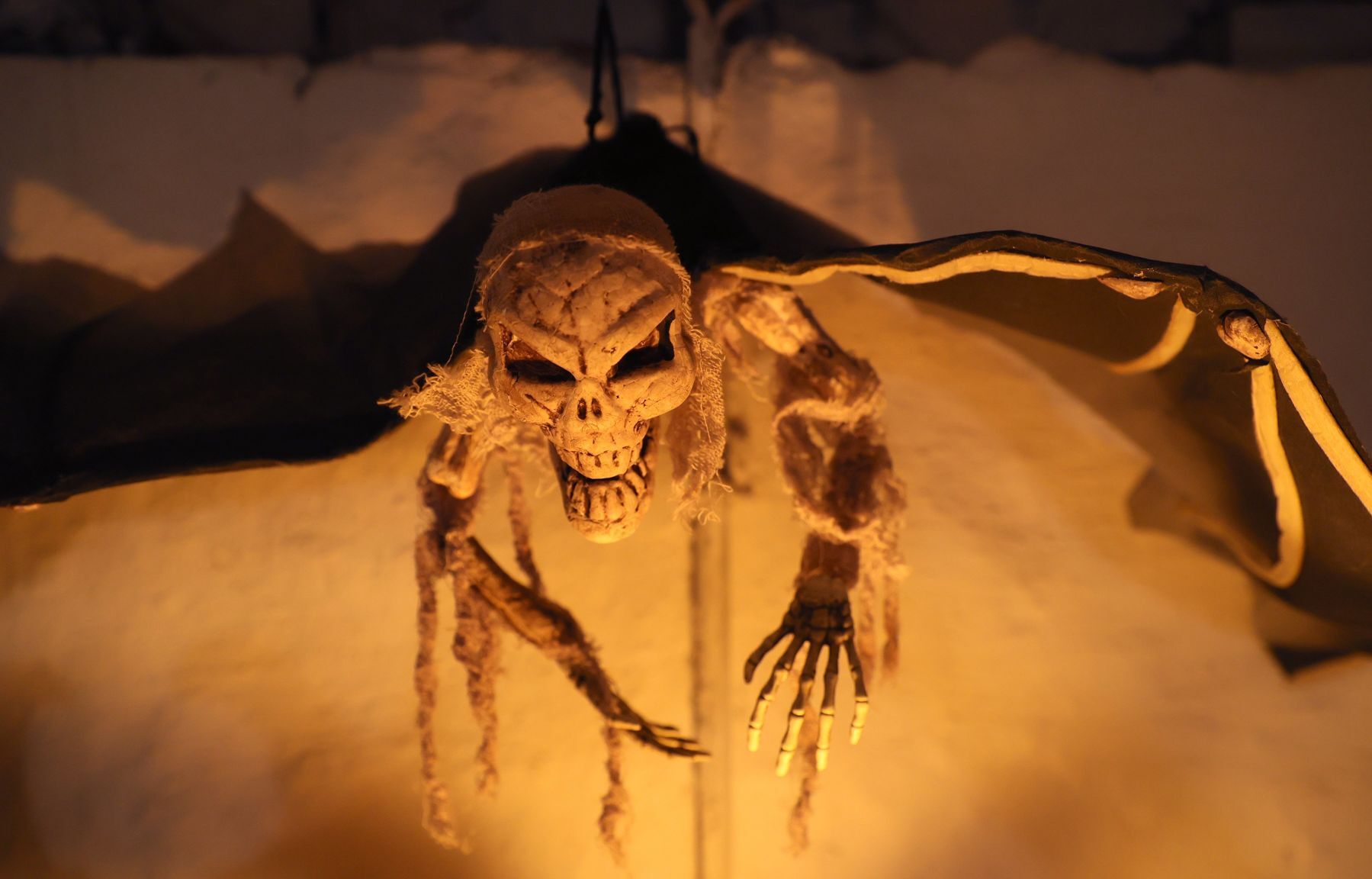 Halloween enthusiast keeps permanent themed display